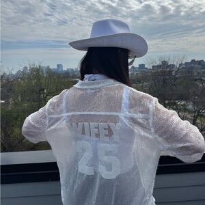 En Elly Wifey Sequin Buttondown Shirt